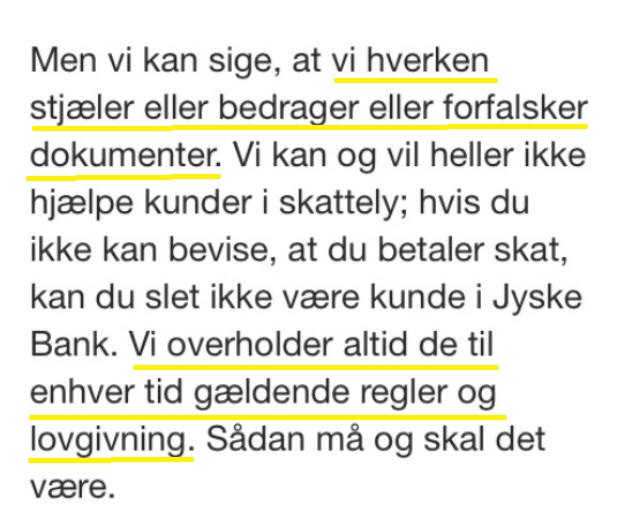 Kære Nykredit Direktør Michael Rasmussen se nu www.banknyt.dk, tror du bilag er falske Tænker jyske bank har den tank, siden de ikke svare. :-) Kan de danske forbrugere og kunder overhoved stole på de danske banker som Jyske Bank og Nykredit eller er det en umulighed. Kan ingen danske kunder længere stole på de danske banker :-) Jyske bank retter i bilag efter de er underskrevet, og kunden har forladt banken https://facebook.com/story.php?story_fbid=1605885529446909&id=1045397795495688 :-) Vi er kunder i Nykredit, hvor vi har et lån, og har 1 lån til en erhvervs ejendom. Men det ved Nykredit jo alt om. :-) Vi beder Nykredit bekræfte at vi ikke har hjemtaget lån, fra et lånetilbud af 20 maj 2008. Ikke kun skive at i ikke kan se det. Altså underskrive at vi kun har hjemtaget et lån, og det er fra tilbudet 6 maj 2009 som er på 4.300.000 kr. :-) Og at vi ikke også har hjemtaget noget lån på 4.328.000 kr. som jyske bank hånakkede påstår er optaget 1 års tid tidligere. Gud må vide hvornår, for vi kender intet til det. :-) Henviser til vores samtale med advokat Mette Egholm Nielsen i Nykredit 11 oktober 2016 :-) :-) Brev til Nykredit 1 februar 2018 https://facebook.com/story.php?story_fbid=399694230442715&id=351558681922937 :-) :-) Nykredit bedes bare bekræfte, at vi kun har hjemtaget / optaget 1 lån Og det er efter et tilbud fra 6 maj 2009. Beløb er 4.300.000 kr. (Ikke kun at Nykredit skriver de ikke kan se, at der er optaget / hjemtaget et lån på 4.328.000 kr. Som er tilbudt 20 maj 2008..) :-) at vi ikke har noget med det lån, 4.328.000 kr. som ikke er et lån, men bare et tilbud :-) vi har kun optaget 1 lån Og det er efter et tilbud fra 6 maj. 2009 Hvilket så er optaget efter 3 juli 2009 hvor Nykredit sender et brev, at der sker udbetaling. Udbetaling modtages 6 juni 2009 hvilket er dagen som lånet på de 4.300.000 kr. bliver Hjemtaget. :-) tager vi andre fejl og Nykredit har hjemtaget 2 lån :-) :-) Altså hvis der findes der 2 tilbud, og begge tilbud er blevet anmodet optaget, og begge tilbud herefter så blevet optaget, først det en og så det andet Og begge tilbud, nu lån, derefter så er blevet optaget, første det ene og så det andet. og så sidst indsat, bliver begge lån så hjemtaget, først det det ene lån, og så det andet lån. et eller andet sted, uden min viden, må det manglende lån være. :-) Jyske bank vil ikke svare hvor lånet er Jyske bank vil ikke bevise lånt er ægte. Jyske bank vil ikke svare sandt, på spørgsmål :-) Jyske bank vil ikke bevise der er aftale om 2 rentebytte, og til det samme lån, det oven over, som jyske bank heller ikke vil bevise findes. :-) Jyske bank vil ikke bevise lånet er omlagt, eller bare lavet om, som jyske bank skrev i 2012 :-) Er begge tilbud hjemtaget og udbetalt, uden vi kender noget til det. ? :-) Nykredit skal kun lede efter det tilbud fra 20 maj 2008 og vise hvordan det er hjemtaget og hvor pengende er. :-) Vi ved kun vi har Hjemtaget er lån, stop nu med at dække over at jyske bank bedrager os, når Nykredit udemærket ved, at det er det som forgår. :-) Tilykke at dække over jyske bank, frem for at hjælpe jeres kunder med ærlighed og åbenhed, vil Nykredit helst dække over deres venner i Jyske Bank :-) Vi bad bare Nykredit bekræfte at vi storbjerg Erhverv ikke har hjemtaget noget lån i Nykredit på 4.328.000 kr. :-) Nykredit får fremvist en del dokumenter 11-10-2016 som viser massivt Svig mod kunde i forbindelse med, at jyske bank har løjet dette her lån 4.328.000 hjemtaget i Nykredit. :-) Nykredit's advokat spærre da også øjenene godt op, da vi viser sagens rette sammen hæng :-) :-( At Jyske bank har hæver for sikkerhed af lånet på 4.328.000 kr. Til Nykredit :-( Og tinglyser gæld svarende til et lån på 4.328.000 kr. Til Nykredit :-( Og hæver Låneformidling for lån 4.328.000 kr. :-( 3 hævninger fra betroet midler, og fra en konto vi ikke selv kunne hverken, se eller hæve fra Vi kunne ikke engang følge bevægelserne hjemme fra. :-) Nykredit advokaten Mette Egholm Nielsen, nægtede dog alligevel 11-10-2016 at svarer på spørgsmålet om kunden har hjemtaget et lån i Nykredit på 4.328.000 kr. :-) For som advokat Mette Egholm Nielsen siger, Nykredit vil ikke levere skyts imod Jyske bank og slutter med ordnede Du får mig ikke til at skrive under på noget. :-) Mette Egholm Nielsen siger herefter hun vil omformulere, mine spørgsmål, og selv lave referat fra mødet 11 oktober 2016. :-) Vi skrev dog referatet, således det er meget præcist skrevet. Og sendte dagen efter en kopi af møde referat 11-10-2016 til Mette Egholm Nielsen straks det var skrevet færdigt. :-) Advokat Mette Egholm har kunne kontrollere for om noge ikke var rigtigt, så som om der i Nykredit var hjemtaget flere lån. Advokat Mette Egholm har ikke nogle rettelser til referatet. Hvorfor referatet er godkendt. :-) I referat side 1. I referatet står det meget tydligt. Der er aldrig hjemtaget noget lån på 4.328.000 kr. I Nykredit, ifølge tilbudet 20 maj 2008 :-) For ikke at pludre i sagen skal Nykredit ved en af deres advokater, som Mette Egholm Nielsen kun bekræfte en ting. :-) Om vi har hjemtaget et lån i Nykredit på 4.328.000 kr. Eller ikke. :-) Spørgsmål på mødet var enkle og som Nykredit ellers kun skulle svare ja eller nej til. :-) Advokat i Nykredit Mette Egholm Nielsen Skulle efter mødet 11 oktober i Nykredit lige undersøge, om det nu var sandt der aldrig er hjemtaget et lån på 4.328.000 kr. I Nykredit Mette vender ikke tilbage, og har ikke rettelser til referatet hvorfor dette er godkendt. :-) Hvis Nykredit ville sige vi har hjemtaget et lån på 4.328.000 kr. I Nykredit skulle vi efterfølgende have bevis på :-) Hvor vi i Nykredit har underskrevet Lånesags bilag. underskrevet hjemtagelse bilag / udbetalings anmodning i Nykredit :-) Hvilken obglationer Nykredit har solgt for at hjemtage lånet Hvor provenuet er ubetalt Hvordan provenuet er beregnet Hvilken gebyrer Nykredit har taget for hjemtagelses omkostninger Og selfølgelig datoer på alt. :-) Og selfølgelig skal Nykredit også bevise, hvis vi efter en hjemtagelse, har omlagt lånet. Til det vi ved vi har nu. :-) 20-05-2008 Vi får et tilbud Vi tager noget hjem, her er det et tilbud. på 4.328.000 kr. :-) Således hjemtager vi et tilbud 20 maj https://facebook.com/photo.php?fbid=1468233779878752&id=1045397795495688&set=a.1468232419878888.1073741869.1045397795495688&source=54&ref=page_internal :-) Et tilbud holder i normalt 6 måneder, altså er gyldigt 6 måneder, hvilet står på tilbudet. Side 3 Således er lånet til tilbudet ikke hjemtaget senest 20 november 2008 kan det ikke efterfølgende hjemtags. :-) :-) Aftaleloven § 2. Har tilbudsgiveren fastsat en frist for antagelse af tilbudet, må antagende svar være kommet frem til ham inden fristens udløb. Stk. 2. Fristen regnes, hvis tilbudet er gjort i brev, fra den dag, brevet er dateret, og hvis det er gjort i telegram fra den tid på dagen, da telegrammet er indleveret til afsendelsesstedets telegrafstation. :-) :-) :-) Vi kan i sagen se at jyske bank tinglyser en gæld på 4.328.000 kr 16-04-2009 til Nykredit. Nykredit opdager dette da vi beder om nyt tilbud, som Nykredit lavet 6 maj 2009 :-) Nykredit opdager her 6 maj 2009 at jyske bank har tinglyst en byrde på 4.328.000 kr. Til Nykredit, Nykredit skriver straks 6 maj 2009 til tinglysnings retten i Helsingør, og beder dem slette denne byrde, som ej anvendt. :-) Nykredit skriver også i nyt tilbud 6 maj 2009 At tidligere tilbud/pantebrev er bortfaldet :-) :-) Ord forklaring. BORTFALDET det at noget forsvinder; det at noget ophører med at gælde (fx i henhold til en lovregel) SPROGBRUG formelt EKSEMPLER bortfald af betaling Se Link til tilbudene https://facebook.com/story.php?story_fbid=1482410778461052&id=1045397795495688 :-) :-) Nykredit har set på møde 11-10-2016 Ar jyske bank hæver tinglysning, Lånesags gebyr, og garantiprovison, 15-16/4 2009 Altså efter tilbudet af 20/05 2008 var forældet 20/11 2008 :-) Nykredit ved det er kunden som bestemmer om kunden ønsker at hjemtage et lån :-) Dette skriver Nykredit Thomas Hansen tydligt 29 oktober 2012 til kunden, https://facebook.com/JyskeBank.dk/photos/a.1468232419878888.1073741869.1045397795495688/1468232779878852/?type=3&source=54&ref=page_internal :-) Således er Nykredit helt bevist om at kunden hverken har ønsket at hjemtage noget lån, lige som :-) Nykredit Mette Egholm Nielsen har 11-10-2016 fået jo udlevert bilag som viser massiv svig mod kunde i jyske bank Og at jyske bank har hævet millioner fra kundens konto, som følge at at kunden skulle have lånt 4.328.000 kr. I Nykredit :-) Der er derfor vi anmodes Nykredit bevare om vi har haft flere lån i Nykredit, vi spørger grundet en alvorlig sygdom ved ejer, som ikke huskede så godt efter en hjerneblødning i 2009 :-) Det er vigtigt for at Nykredit ikke hjælper med at skuffe i retssag mod jyske bank svare og svare sandt :-) Så vi spørg en sidste gang inden vi må indklage / stævne Nykredit til at svare Har storbjerg Erhverv hjemtaget et lån i Nykredit på 4.328.000 kr. Nykredit kan underskrive Storbjerg erhverv har aldrig anmodet om hjemtagelsen af noget lån på 4.328.000 kr. I Nykredit :-) Ligesom Nykredit aldrig noge sinde har udbetalt noget lån til storbjerg Erhverv altså der ikke er hjemtaget noget lån i Nykredit til storbjerg Erhverv Mvh Nykredit Advokat Mette Egholm Nielsen Det kan da ikke være så svært vel. :-) Kik på de eksempler fra anke nævnet der er lagt frem og SE datoer på hjemtagelse og udbetaling :-) Se er par af sagerne i pengeinstituttetsankenævn 130/2002 og 745/1994 og 219/194 sidst 229/1994 Der er sammenhæng ikke, måske skal der lægges link ind :-) :-) Og dansk ordbog at hjemtage er at tage noget hjem. Ordbogen er vel ok selv til en ung advokat der gerne vil lære hvad hjemtage betydet :-) Og hven der bestemmer om et lån skal hjemtages Sidst beviserne på jyske Bank stjal eller hævede af kassen betroet midler, vi taler om svig, efter straffe loven heder det mandatsvig :-) At jyske bank efter straffeloven laver bedrageri ved at hæve renter af et lån der ikke er hjemtaget, tager vi bare som meget groft svig :-) At jyske bank også selv har indsat en rente sikring til dette her lån 16/7-2008 gør kun sagen mere omfattende for jyske bank :-) Men storbjerg er sur på jyske bank, for at lave rente svindel eller bedrageri og så lyve om det i retsforhold :-) Jyske bank kunne jo også bare sige ja tak til dialog mellem den bedraget kunde og jyske bank, desvære har jyske bank ikke samme holdning til dialog og åbenhed.